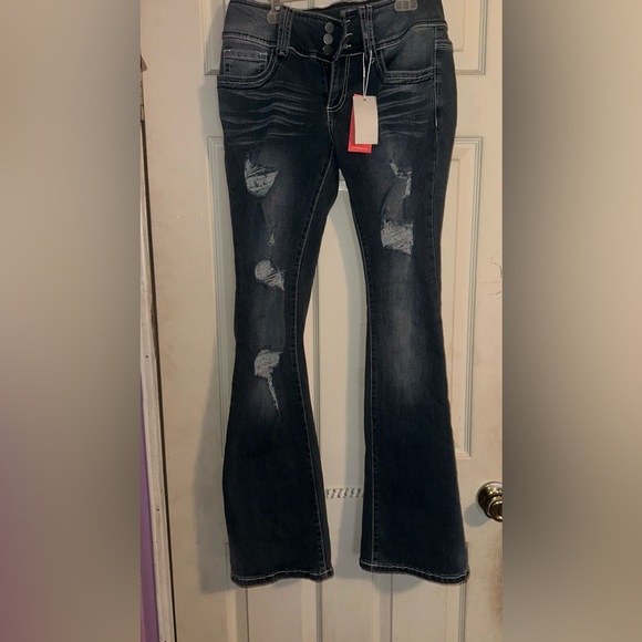 flamingo women’s flare jeans. - Picture 1 of 5